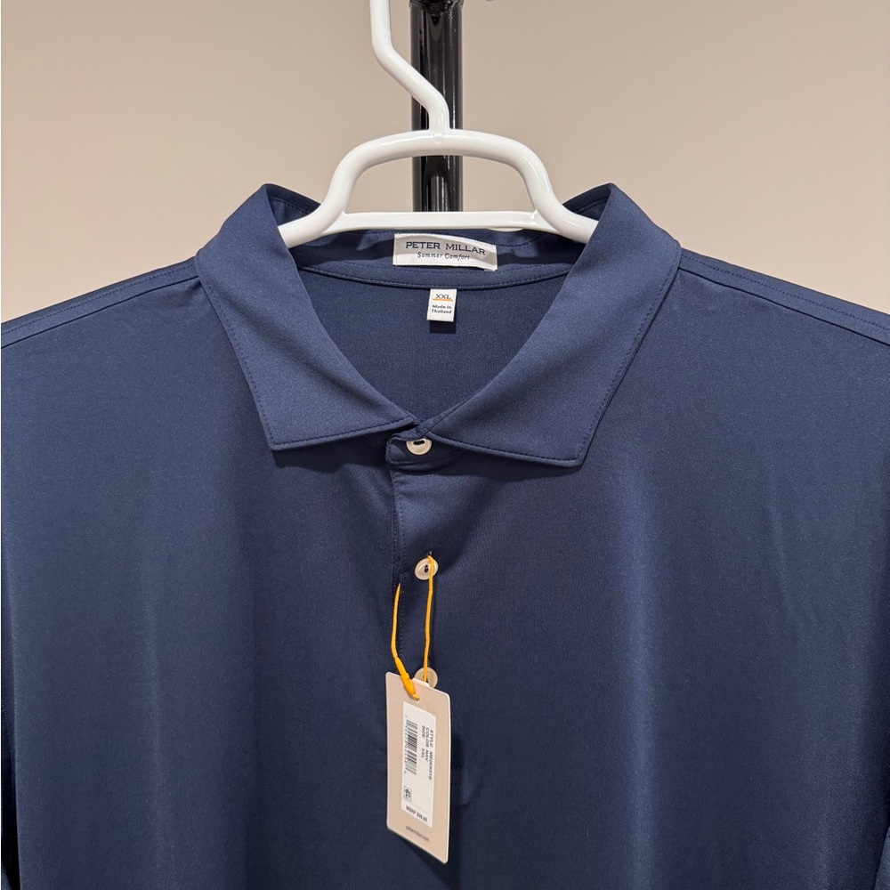 NWT Peter Millar Solid Performance Jersey Polo, S… - image 2